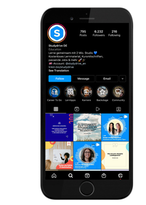 Studydrive Instagram Channel