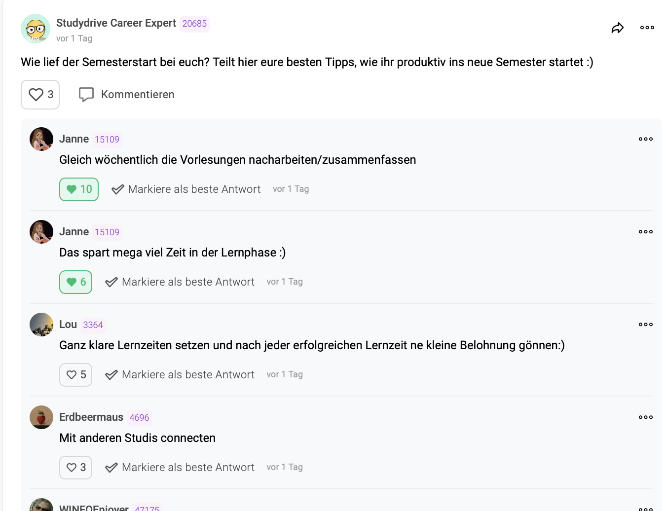 Gruppendiskussion auf Studydrive