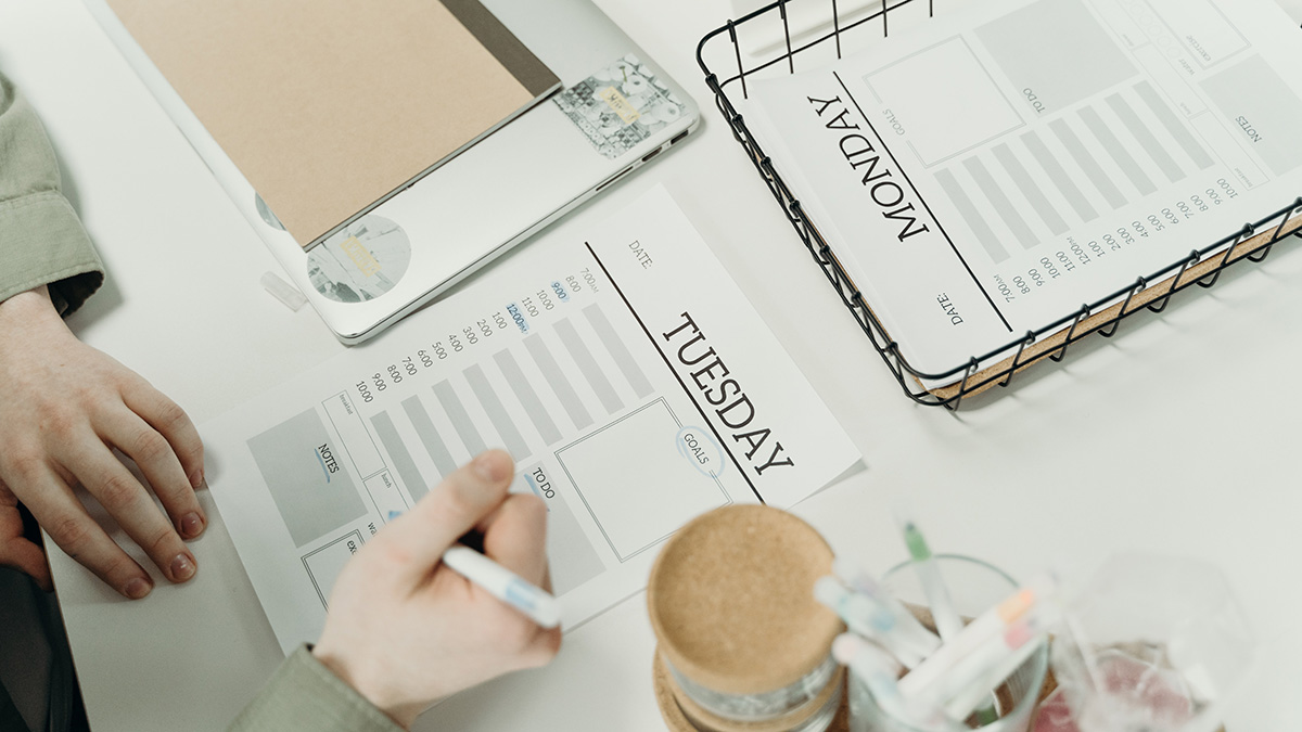 Erstellung eines Wochenplans