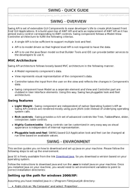 Java Gui Swing Overview Pdf Free Download