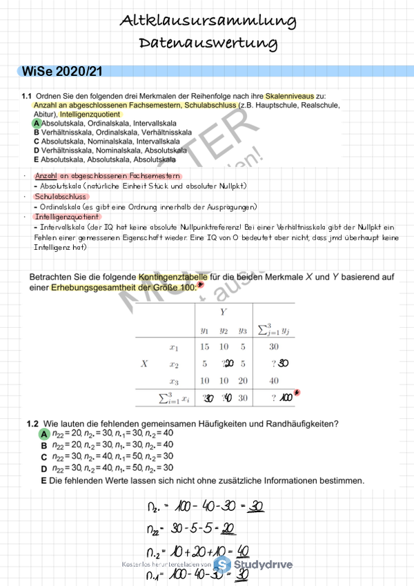 Mindestmietdauer 1 Jahr Kann Trotzdem Früher Ausziehen Dokument Kleine Altklausursammlung (Da... - Herunterladen.