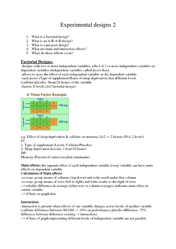 Experimental Design Steps 9