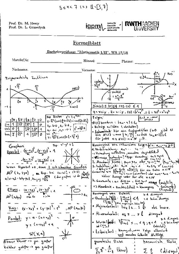 Formelsammlung Mathe Pdf Oberstufe Formelsammlung Mathematik Pdf