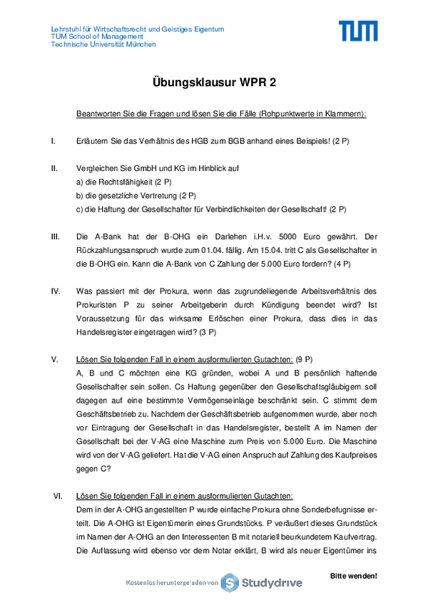 Ubungsklausur Wpr 2 Pdf Free Download