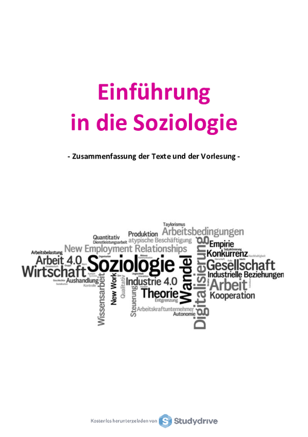 Einführung In Die Soziologie... - Download