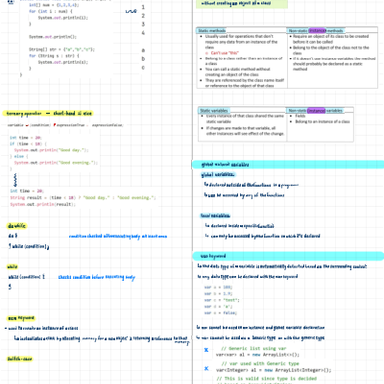 Dokument static vs instance, global vs local.pdf - Herunterladen