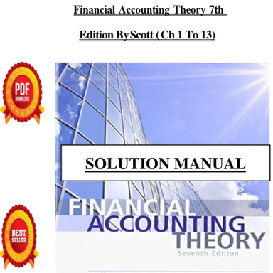 Document Solution Manual For Financial Accounting Theory 7th Edition By ...